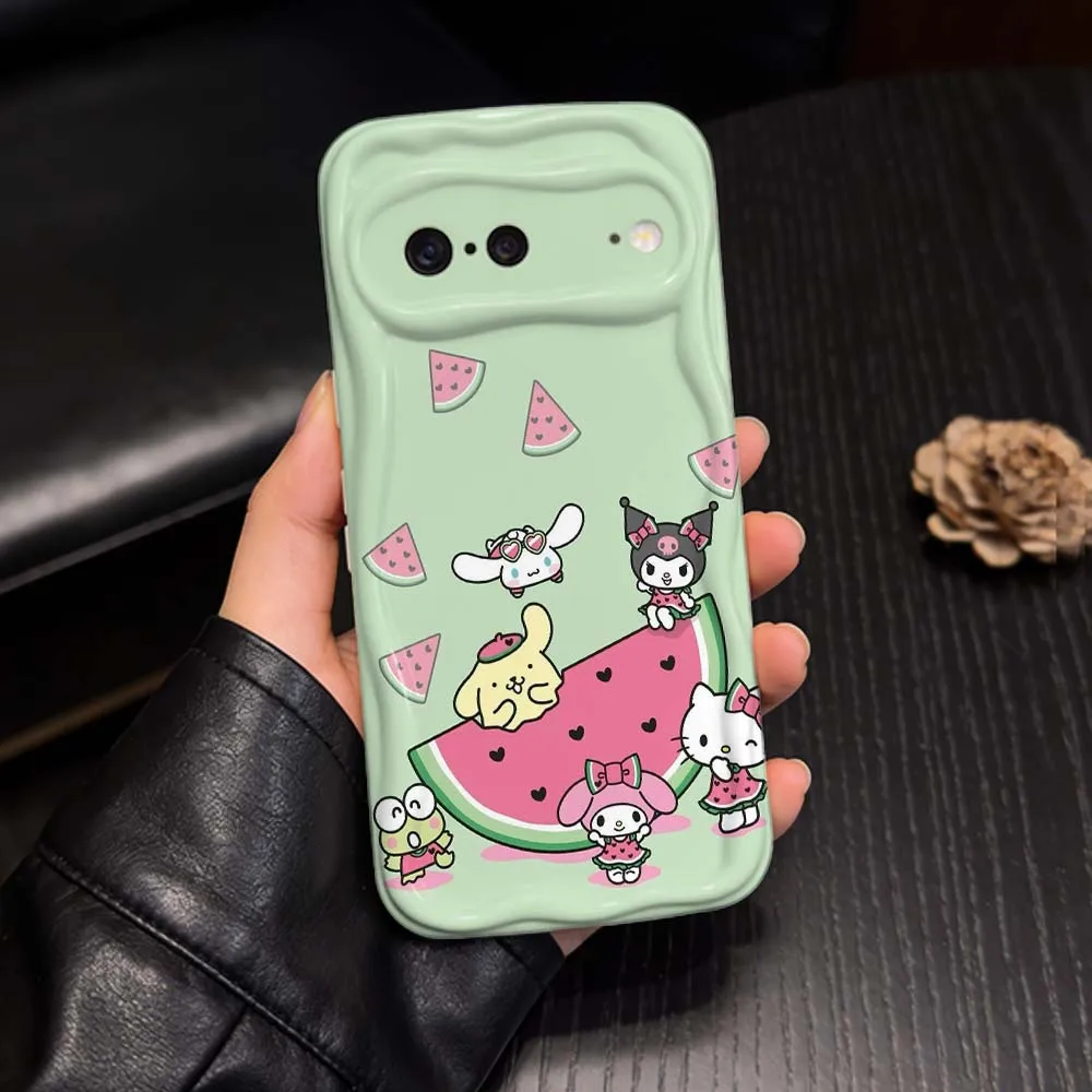 Art Keroppi Niedliche Hülle für Google Pixel 10 9 8 7 8A 7A Pro XL 2024 Wave Oil Soft Phone Case Cover