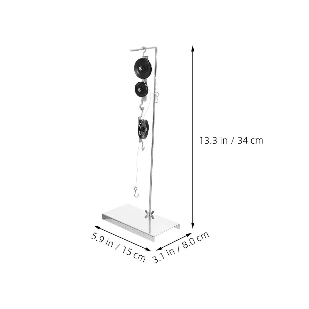 2 مجموعة 2 مجموعات بكرة كتلة مجموعة لتجربة الفيزياء ميكانيكا مختبر العلوم الفصول الدراسية واحدة مزدوجة بكرة عدة قوس حبل #5