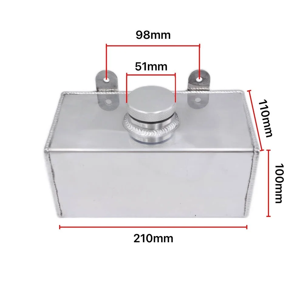 Washer Reservoir,Aluminium Windscreen Washer Bottle 2LPolished Intercooler Spray