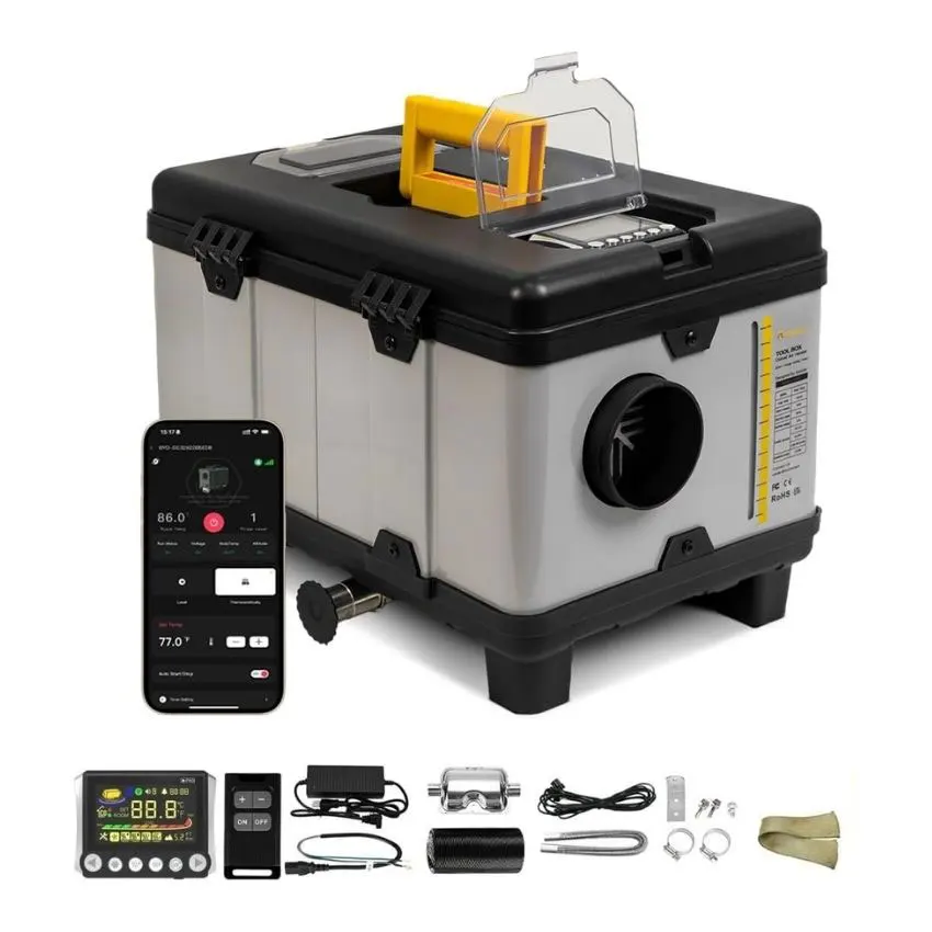 Adaptive Plateau, AC110V DC12V 24V 5KW 8KW TOOLBOX Parking Diesel Air Heater For Cars Trucks RV Campers Tent Garage Home