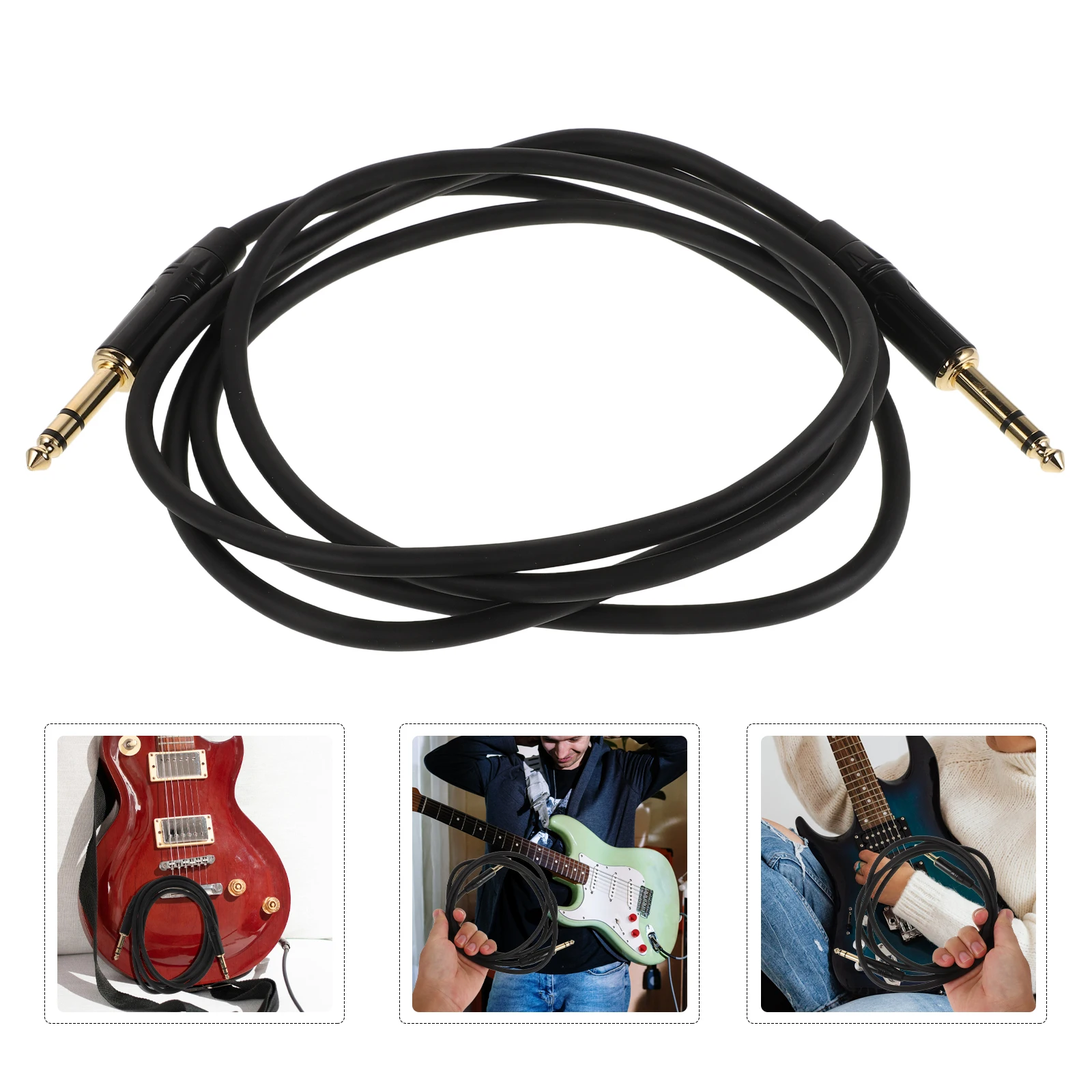 

Sturdy 6.35Mm Electric Guitar Cable Male To Male Professional Audio Patch Cord For Amplifiers Mixers Instruments Trs Cable Audio