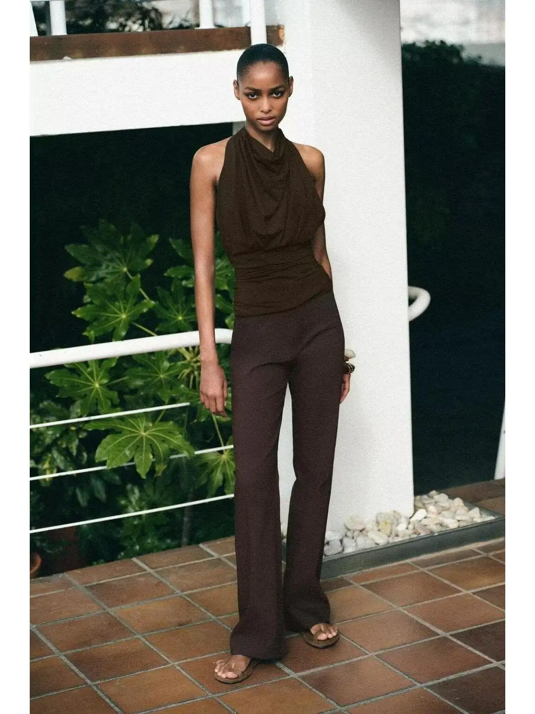 

Брюки-клеш с высокой талией, облегающие, модные, для работы и повседневной носки, больших размеров, осень 2025