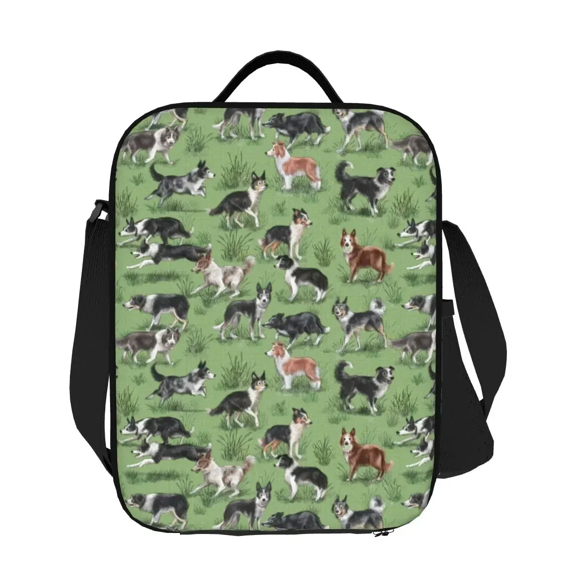 

Kawaii Border Collie собака изолированная сумка для обеда для женщин домашних животных термохолодильник сумка для обеда дети школьники