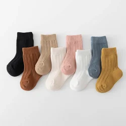 Baby Middle Tube Socks Boys Cotton Candy Color Soft Infant Boys Socks Toddler Newborn Boys Ribbed Cotton Socks For 0-5 Years