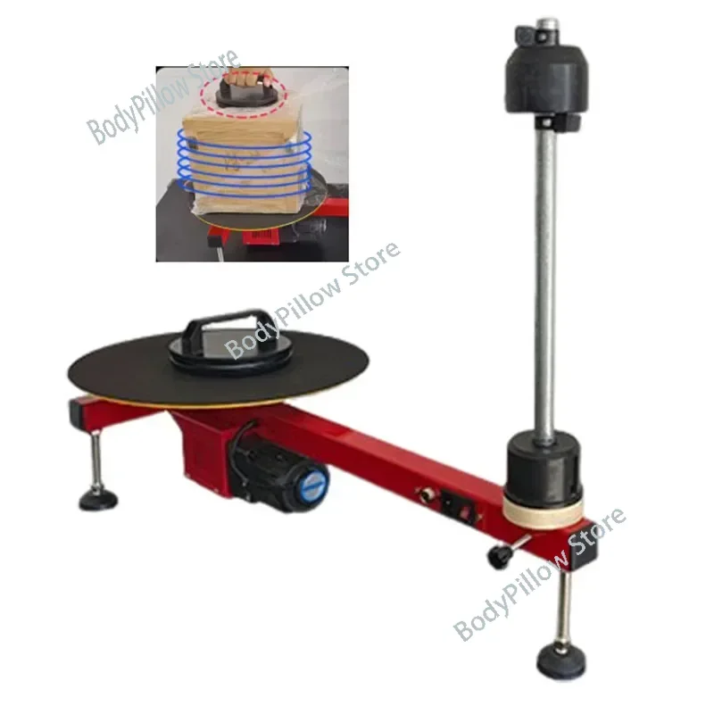 Máquina De Embalagem De Filme De Enrolamento Pe Elétrico, Metal Plate Turntable Pallet Stretch Film Wrapper, Baler Express Packaging Tool