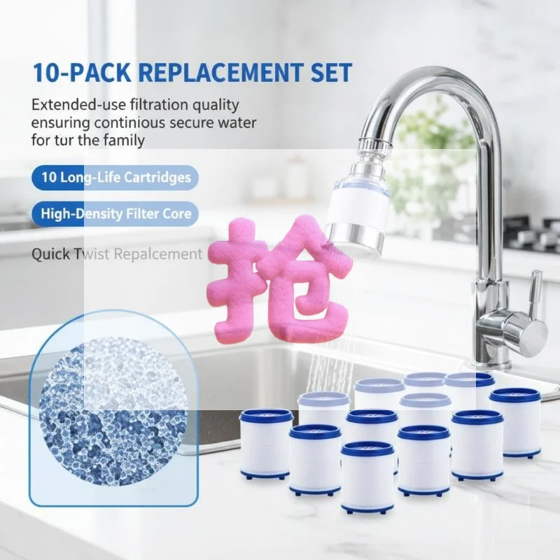 Universal Faucet Water Filter With 360 Degree Rotation And Effective Impurity Filtration Perfect For Kitchen Bathroom Daily Use