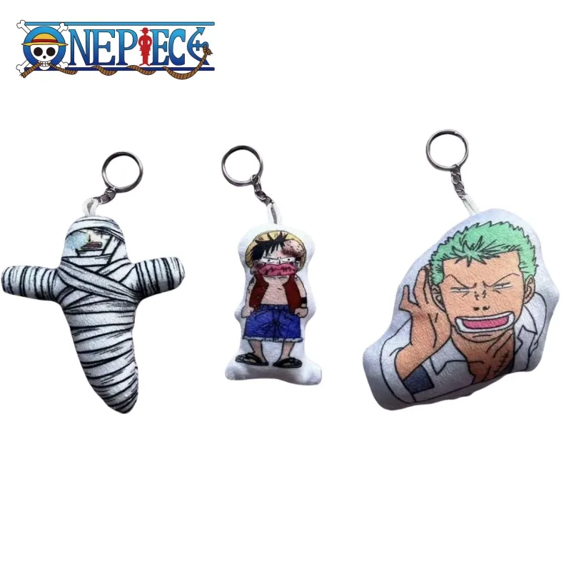 One Piece Luffy Zoro Anime Peripheral Cartoon Talking Doll Creative Plush Toy Personalized Keychain Bag Pendant Accessories Gift