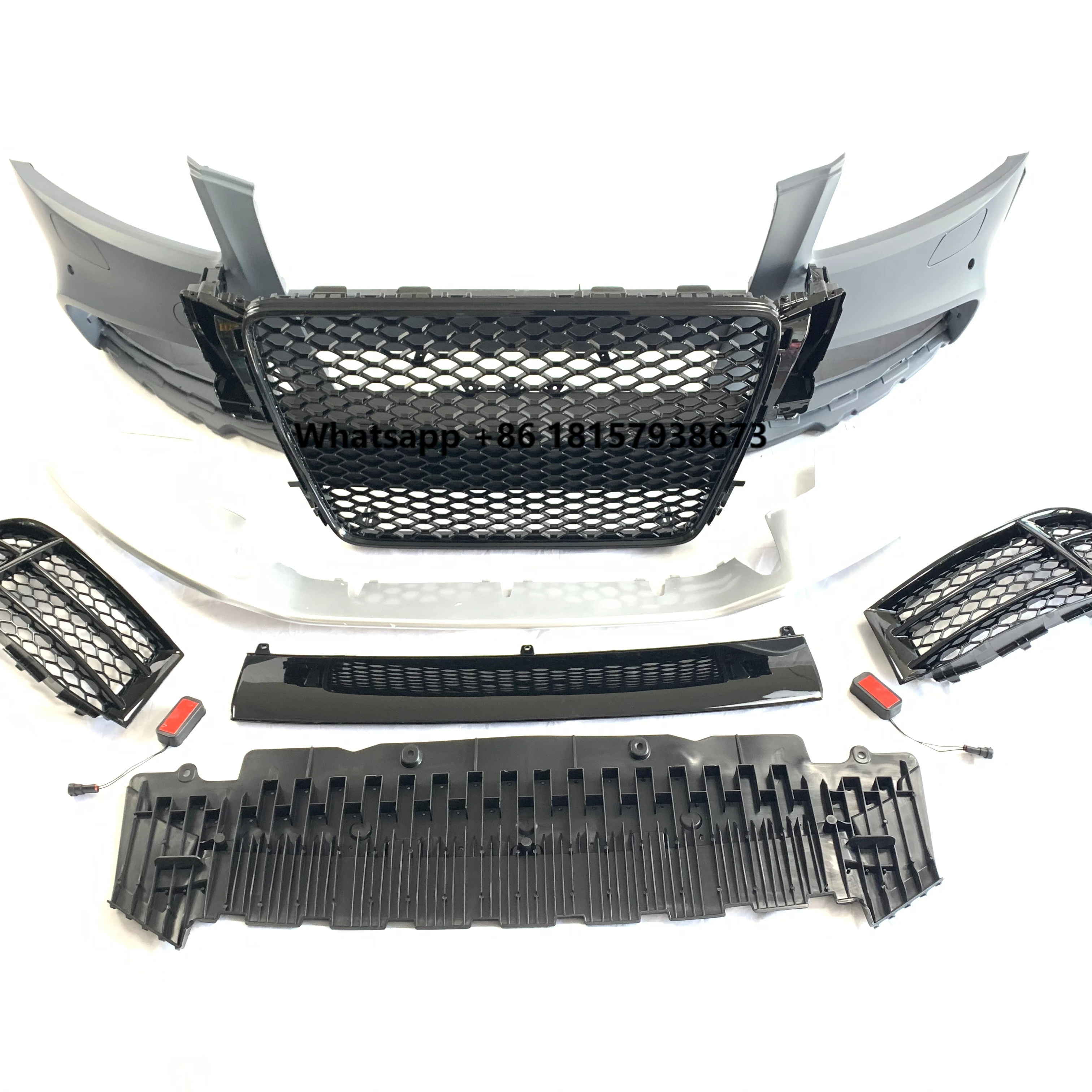 

A1 Fog Cover Frame Black Mesh Black Virginmaterial ABS Material for RS5 LOOK Front Bumper 2008-2012