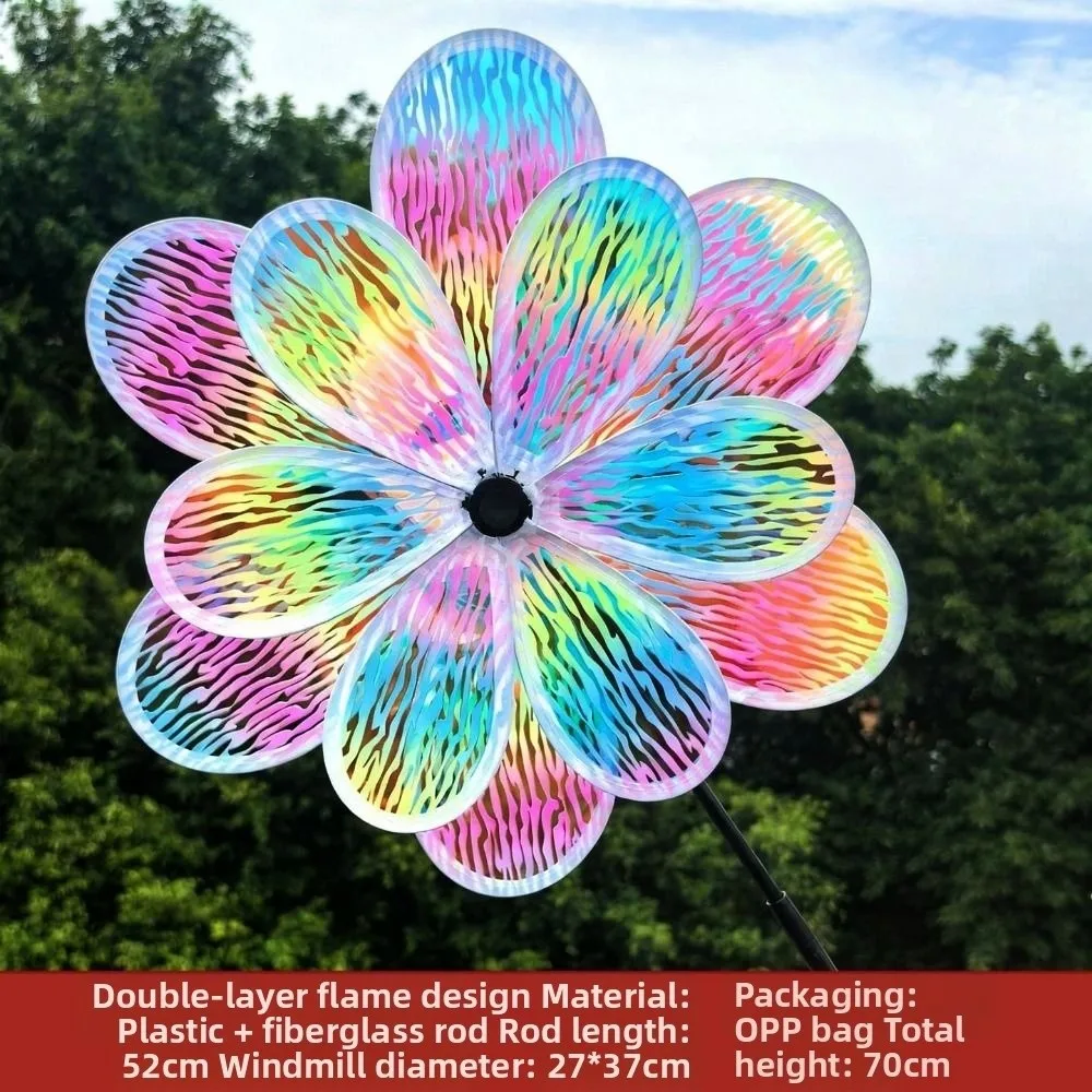 새로운 멀티스타일 해바라기 풍차 PVC 직경 28~38cm 회전하는 해바라기 정원 마당 풍차 장식 야외 파티 피크닉 장식