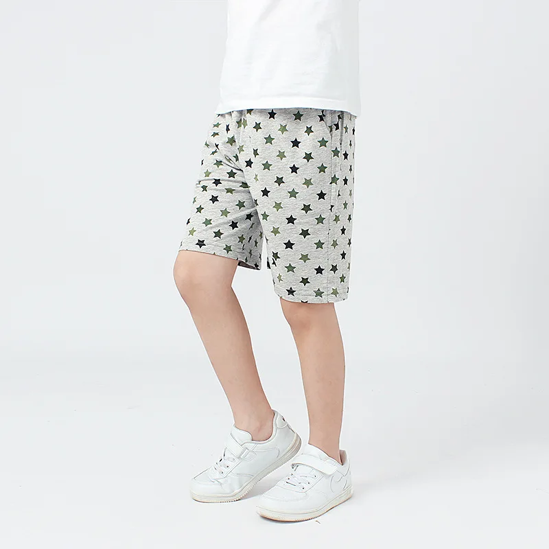 2024 New Korean Version Children's Summer Sport Shorts Kids Full-Print Breathable Five-Points Pants For Boys 4-13 Years Wear