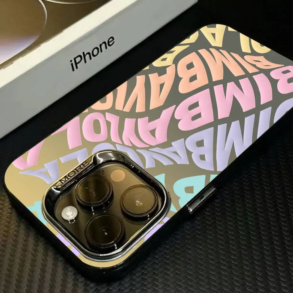 B-B-BimbaeS y L-L-LolaeS para iPhone 13 14 15 16 17 Pro Max 11 12 Plus 17 Air funda de teléfono Color mate