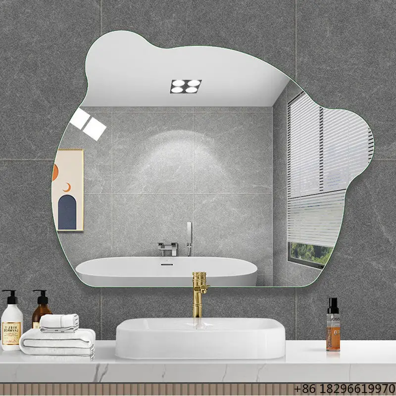 

Creative Waterproof Irregular Bear Shape Bedroom Bathroom LED Wall Mirror Home Decor Vanity Mirror Anti-Fog Touch Control