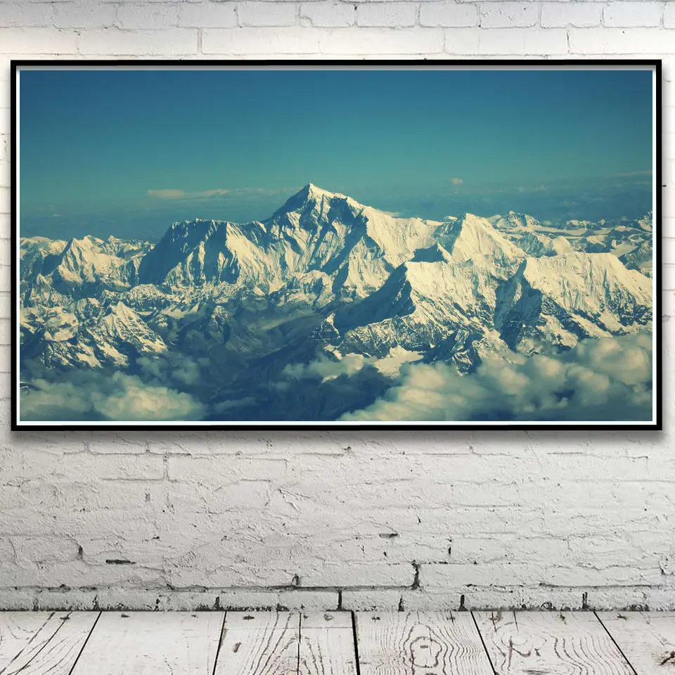 

Himalayas Snow Poster Glacier Nature Sky Clouds Mountains Landscape Wall Canvas Print Bedroom Painting Modern Decorative Picture
