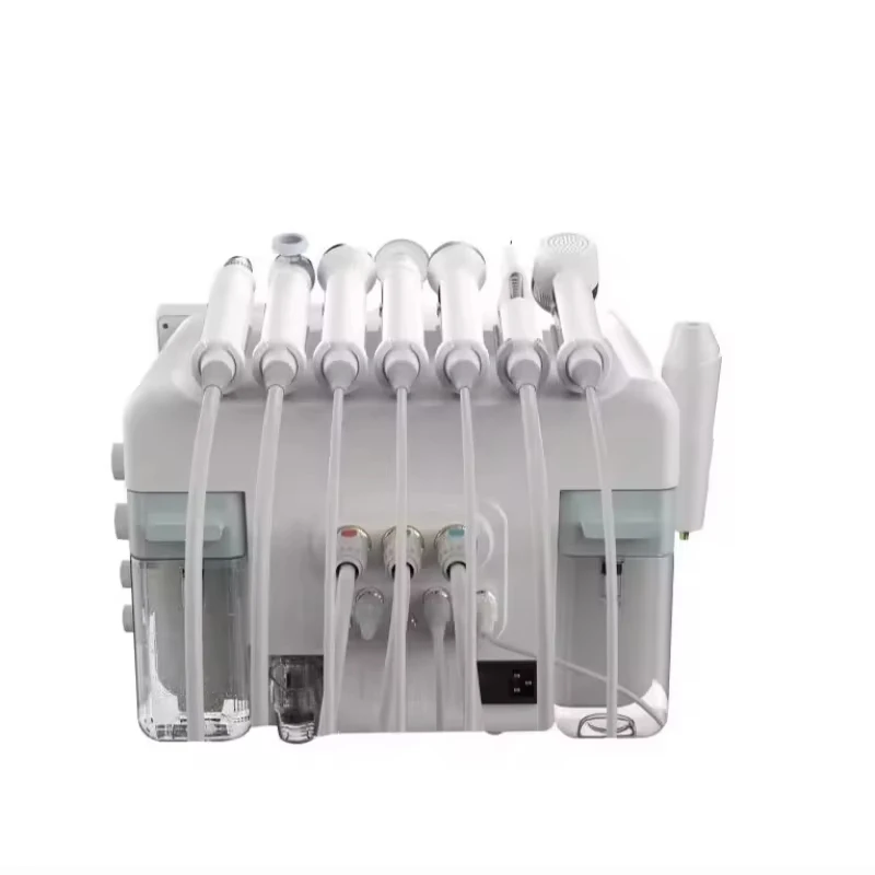 8 In1 Hydra Oxygen Jet Peel Aqua Peeling ทําความสะอาดผิวลึกเครื่องวิเคราะห์ฟองขนาดเล็ก Hydra Microdermabrasion Facial Machine