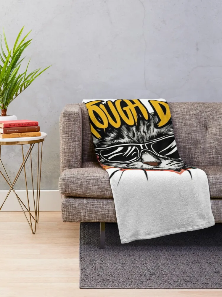 Tough Dude Graffiti Cat, Funny Cat Cliparts , Funny Graffiti Animals Throw Blanket Sleeping Bag Summer Beddings Blankets