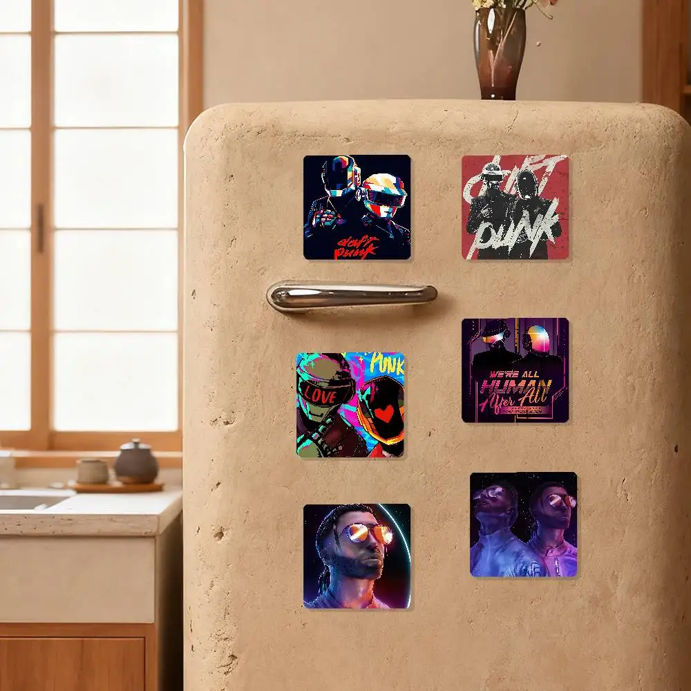 D-Daft P-Punk Band Refrigerator Magnets Cute Cartoon Magnetic Personality Decorations Creative Gifts