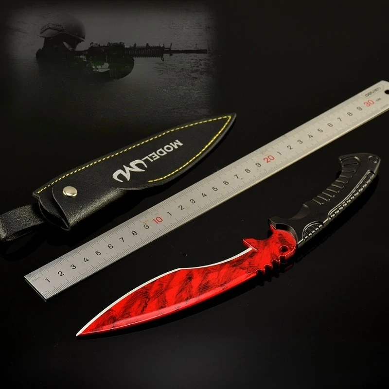 26 سنتيمتر/10.24in الذهاب لعبة الطرفية سلاح نموذج معدني Gurkha سكين أغطية جلد لعبة السيوف زخرفة شاشة لسطح المكتب هدايا للبنين
