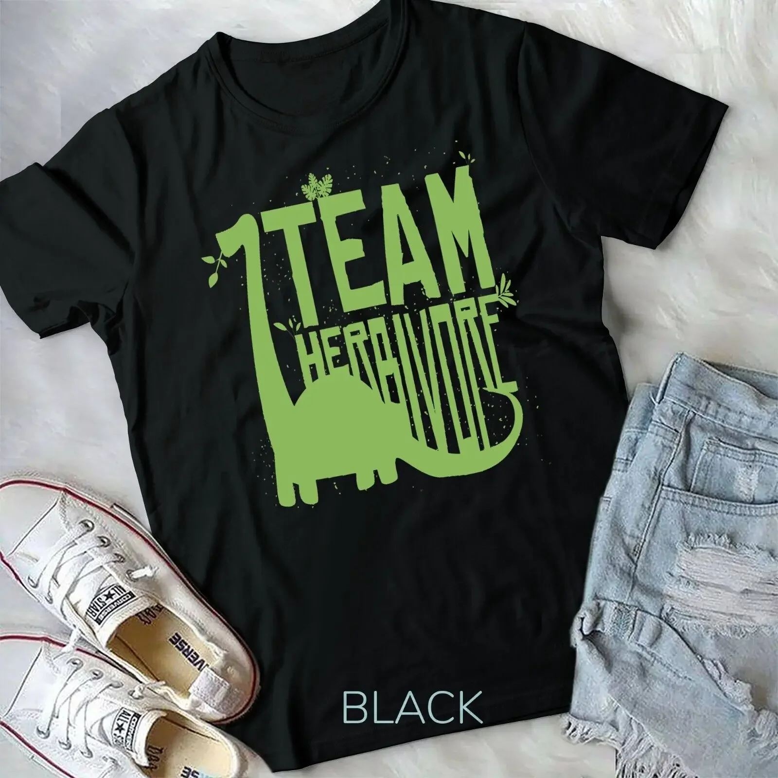 Team Herbivore Dinosaur Funny Vegans Vegetarian Lovers Unisex T-shirt