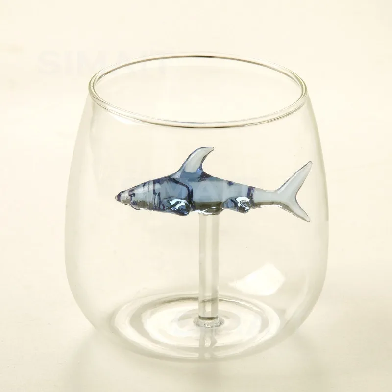 Shark Cup Creative Personality Crystal Glass Wine Glass Bar Usage