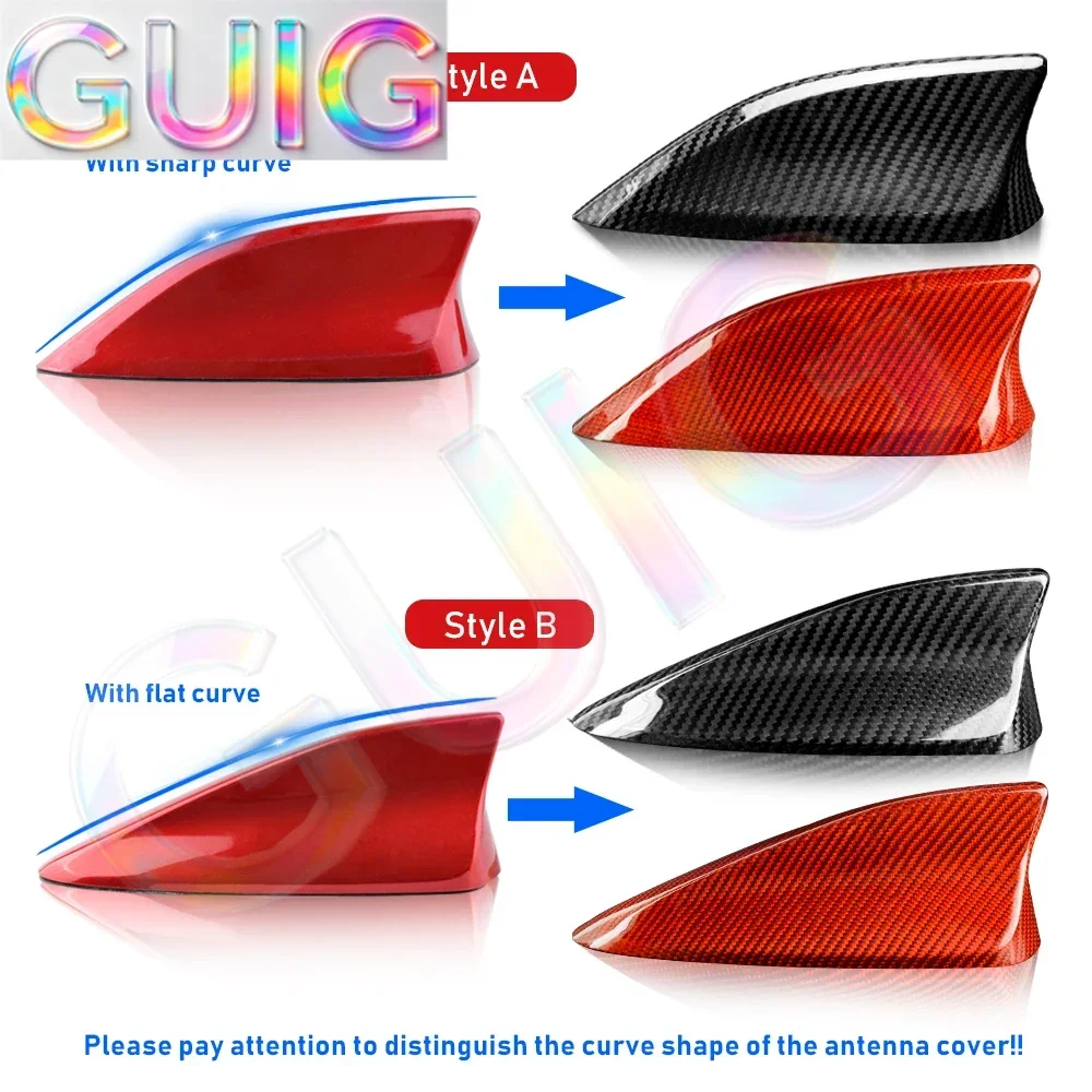 Real Hard Carbon Fiber for Mazda 3 Axela CX-3 CX-4 CX-5 CX-8 Exterior Car Shark Fin Antenna Cover Sticker Trim Accessories