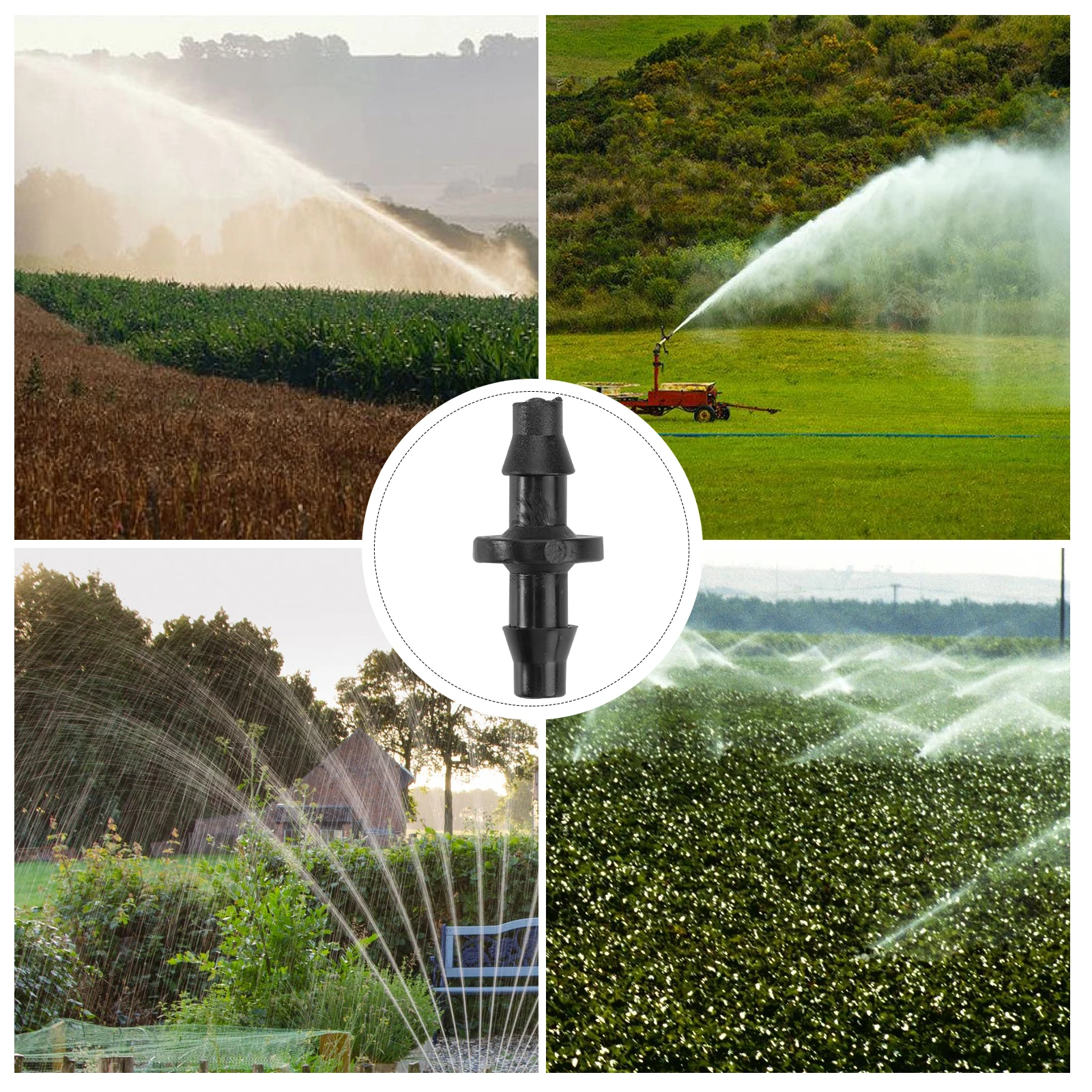 

100pcs Irrigation 7mm Pipe Joint Tube Adapter Hose Fitting Hose Fitting Black Joint Drip Gardening Tube Adapter Plumbing