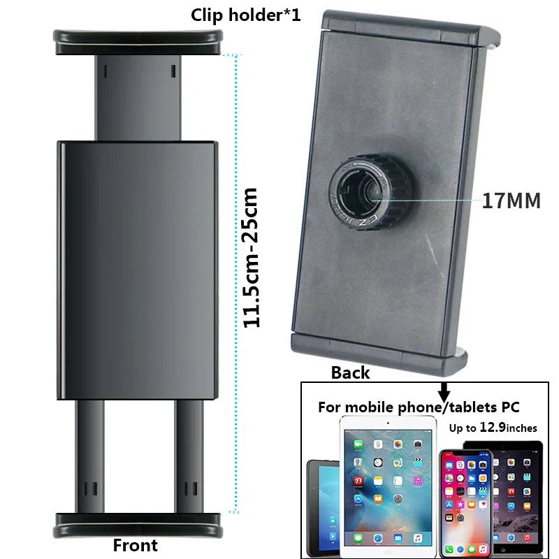 Supporto universale per Clip per iPhone Samsung Xiaomi Huawei Android cellulare smartphone tablet PC per iPad mini Pro 12.9