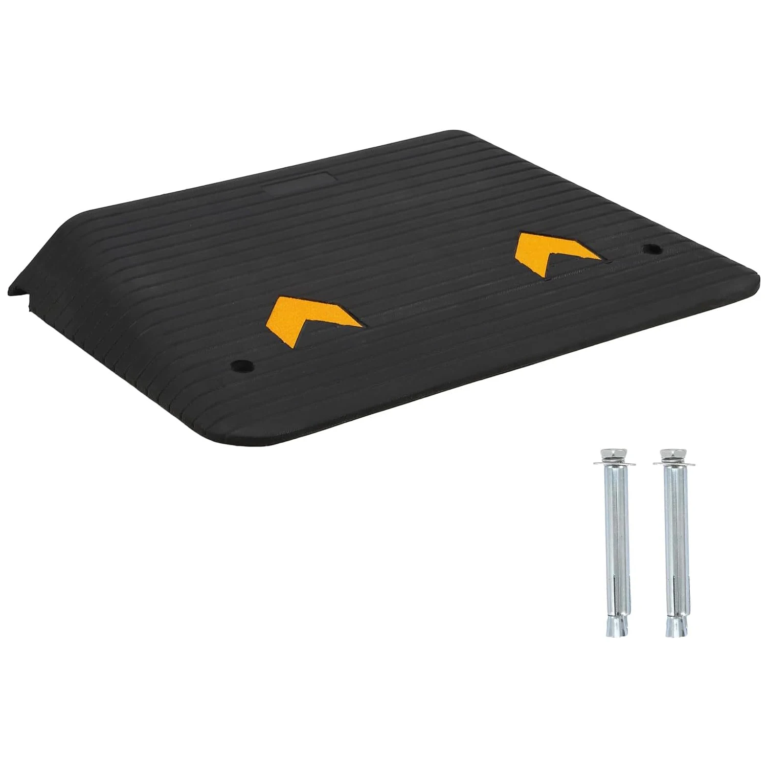 4" Rise Rubber Threshold Ramp for Doorway, Cars, Motorcycles Wheelchair & Scooter Heavy Duty Curb Ramp for Driveway Stairs