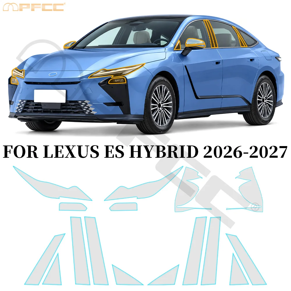 For Lexus ES Hybrid 2026 2027 Car Headlight Rearview A B C Pillars Taillight TPU Paint Protection Film Clear Stickers Precut PPF