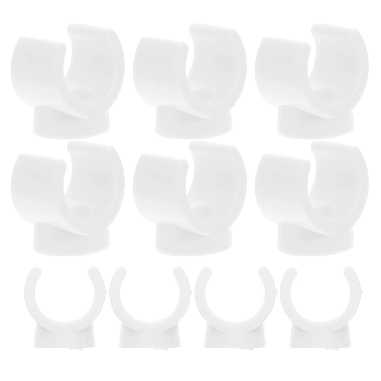 50Pcs U-Shaped PVC Pipe Clamps 16Mm Thickened Plastic Conduit Supports for Electrical Wiring Plumbing Water Gas Tubes Cable
