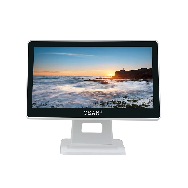Wholesale Desktop True Flat VGA Punto De Venta 15.6 Inch Industrial Touch Screen Monitor with DC Power Supply