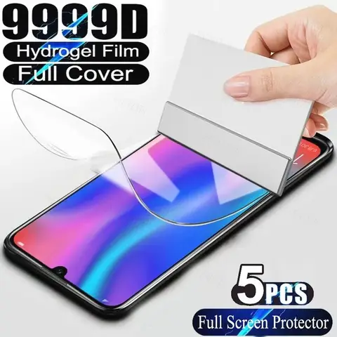 5PCS Hydrogel Film for Huawei P30 Lite P20 Pro P10 Plus P8 P9 P Smart 2019 2020 Y5p Y6p Y7p Y6S Y8S Y9S Screen Protector