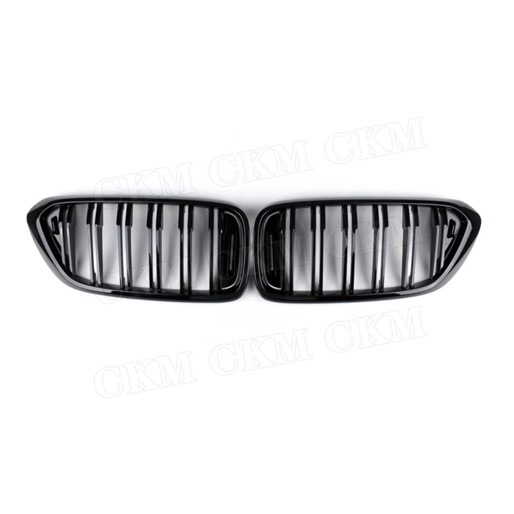 ABS Gloss Black Front Bumper Grill Kidney Double Slat Grille Mesh For BMW 6 Series GT G32 630i 2018 2019 Facelift