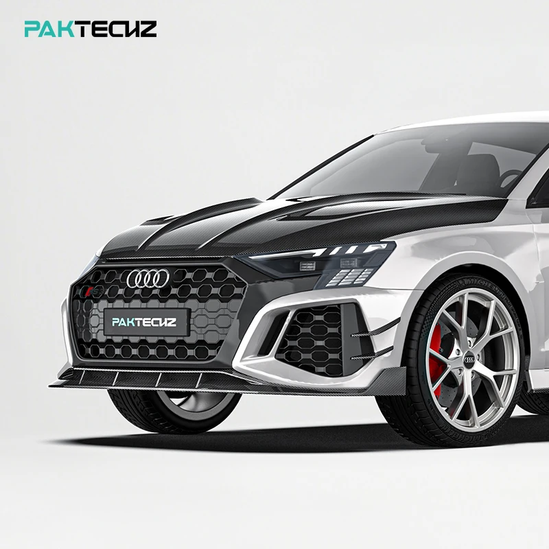 

Paktechz Dry Carbon Fiber Front Lip Spoiler for Audi RS3 8Y Sportback Sedan 2021 - 2024