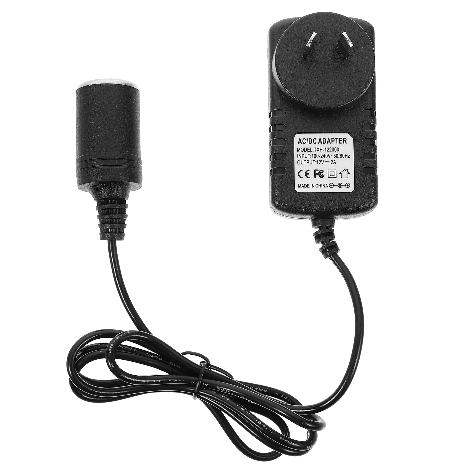 

12V2A Car Power Converter 100V 240V Voltage Adapter Durable Long Life Car Accessories Compatible Vehicle Plug Black Power