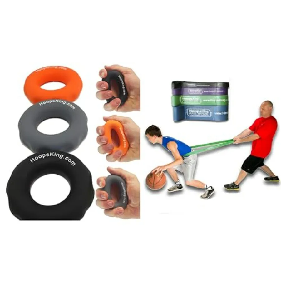أدوات تقوية اليد Rip N Grip P.R.O. أربطة مقاومة لتدريب كرة السلة تعزز الرماية المراوغة ومرور القفز العمودي