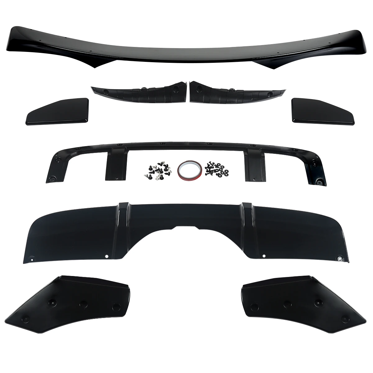 

FRONT SPLITTER & REAR DIFFUSER FOR BMW X5 F15 M PERFORMANCE BODY KIT GLOSS BLACK 13-18