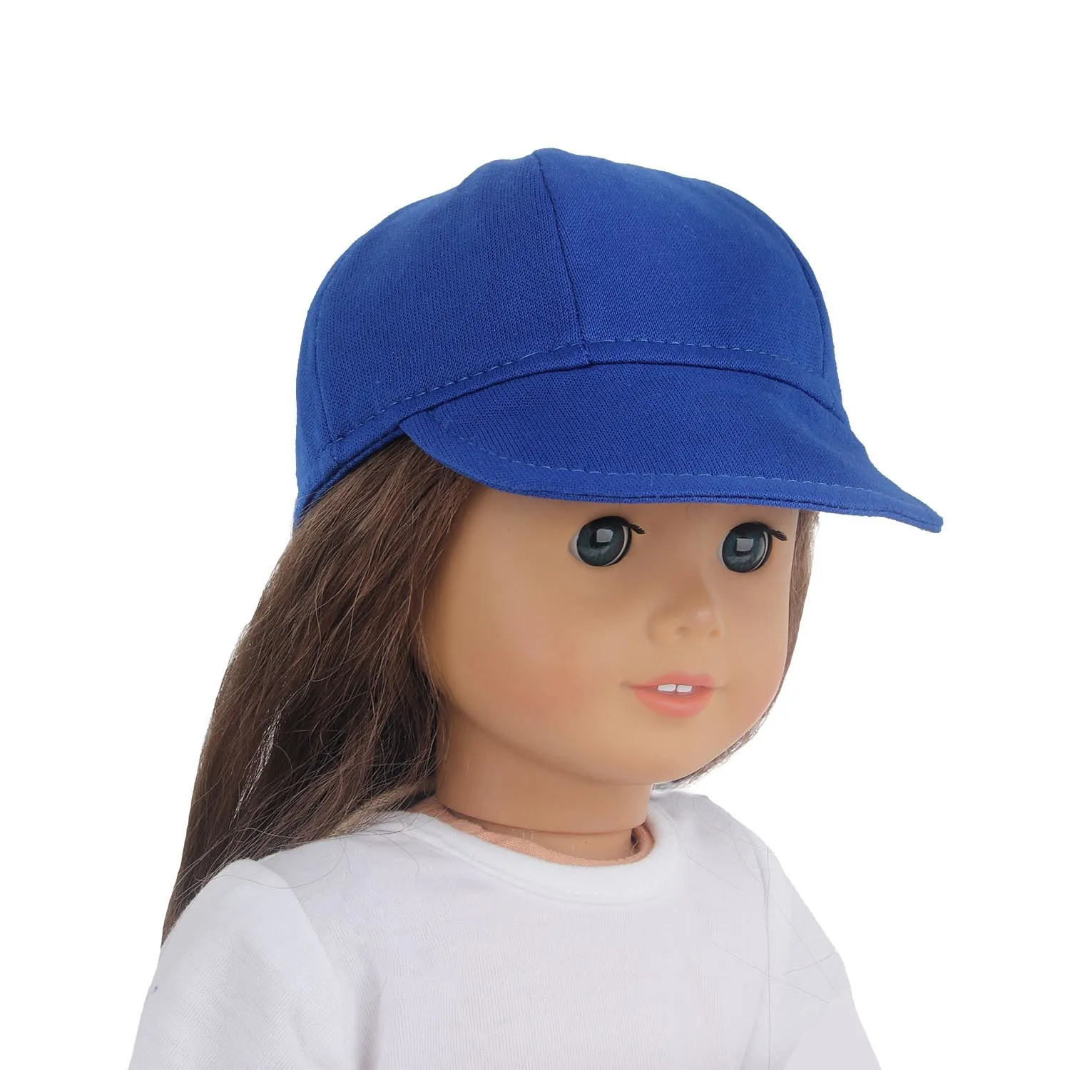 Chapéu de boneca azul para bonecas americanas, boné de beisebol fofo, chapéu de sol para bebê recém-nascido e menina OG, acessórios de brinquedo, 43cm