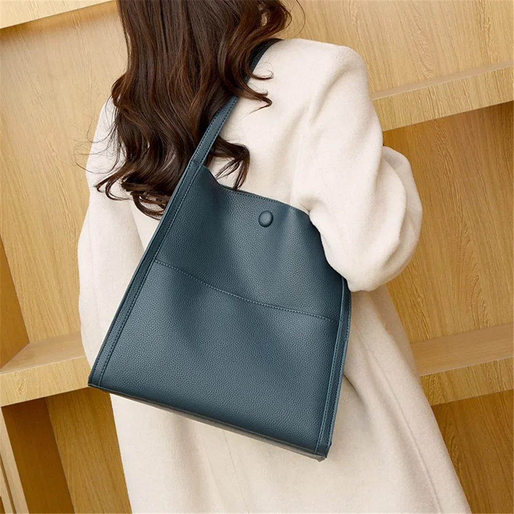 Fashion Soft Leather Handbags for Women Vintage Shoulder Tote Bag Luxury Designer Ladies Large Capacity Purse Bags Sac A Main