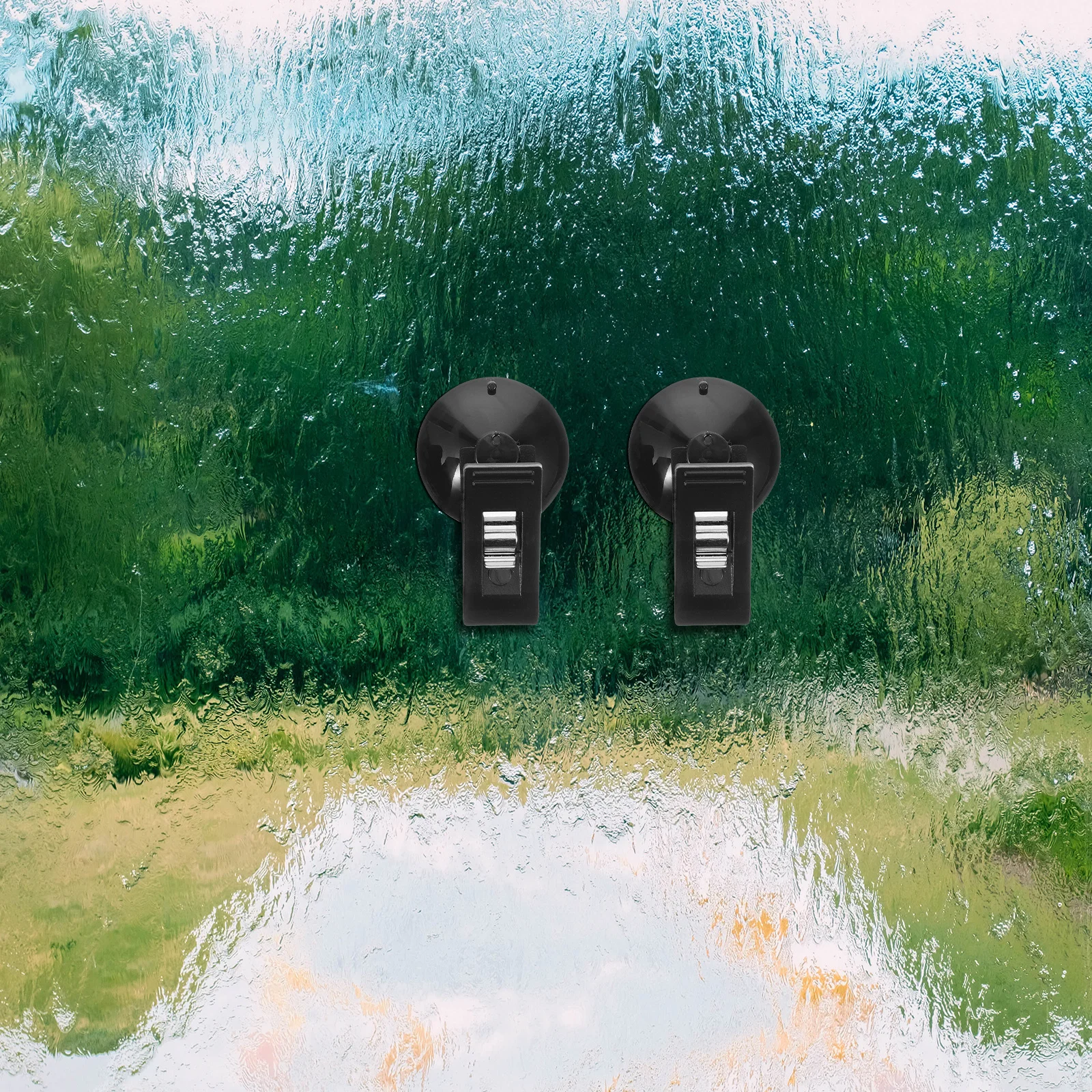 

1Pair Car Document Clip Holder Sturdy PVC ABS Material Secure Suction Mount for Tickets Glasses Cards Dashboard Windshield