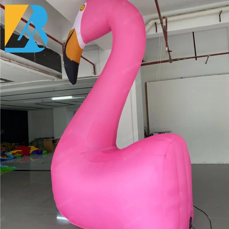 Op Maat Gemaakte Opblazen Dieren Gigantische Opblaasbare Flamingo 'S Voor Flamingo-Themafeestspeelgoed