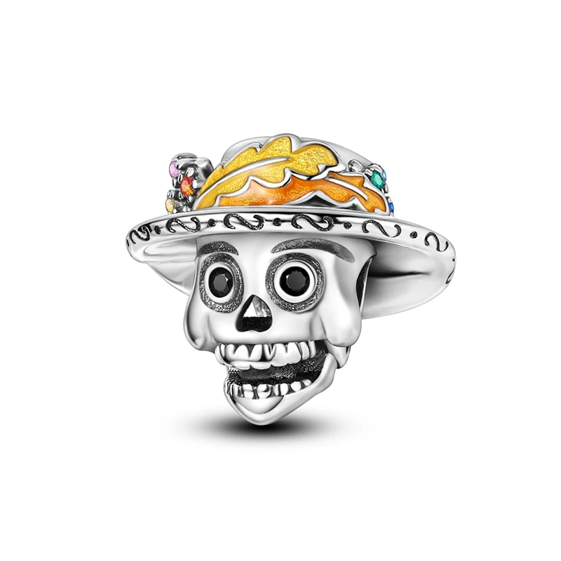 925 Sterling Silber Halloween Charms Perlen Skelett Kürbis Kutsche Hexe Herz Anhänger Passend für Armband Frauen DIY Schmuck Geschenke – Detail 31