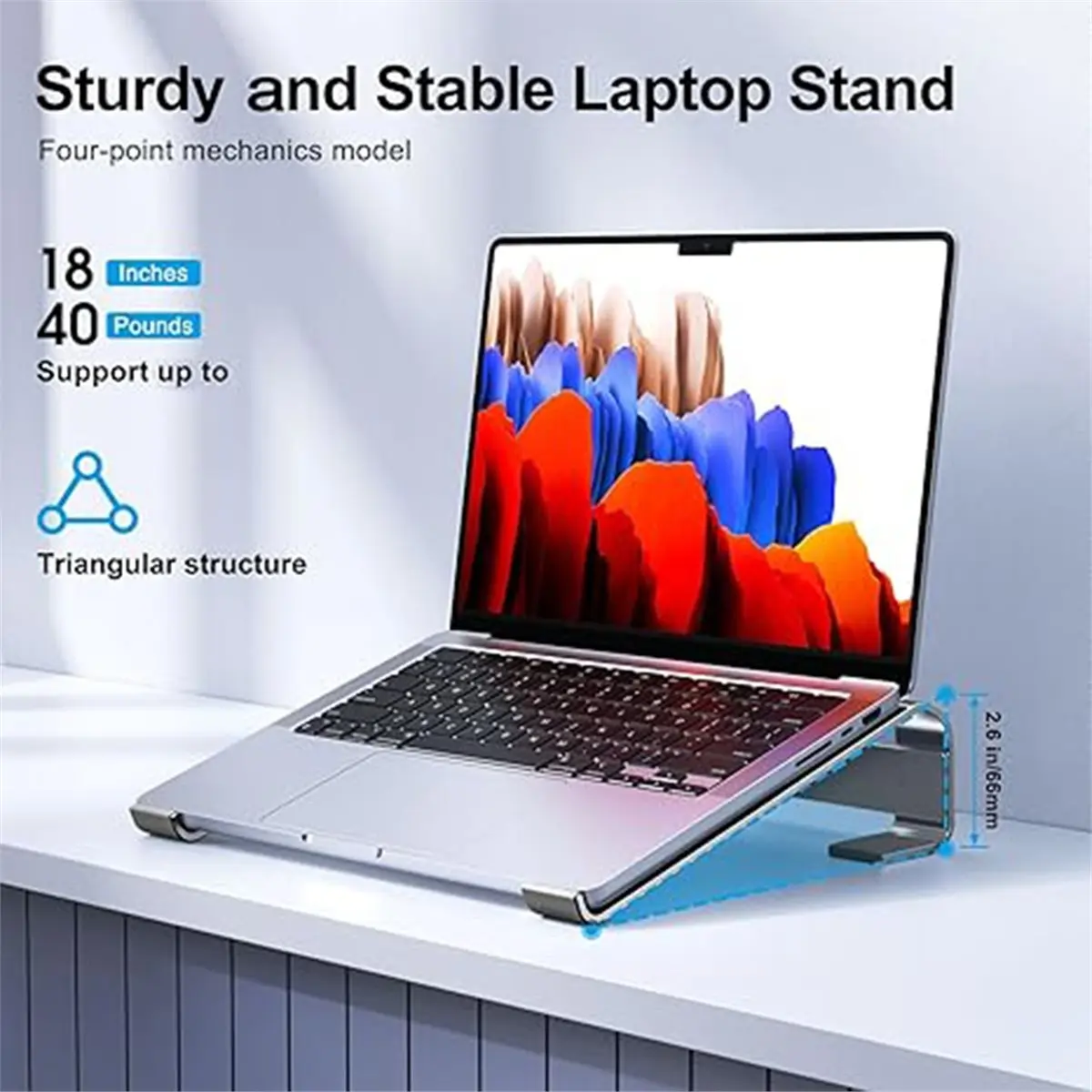 【~ New N21R】Laptop Stand Ergonomic Cooling Bracket Aluminum Alloy Holder for XPS 10-18inch Notebook Computer