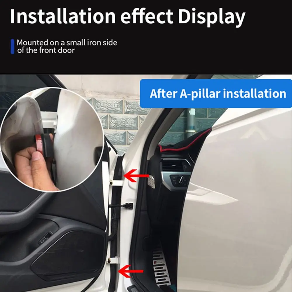 10m Auto Accessories Double Layer Windshield Dustproof Car Door Seal Strip Trunk Sealer Noise Insulation Weatherstrip