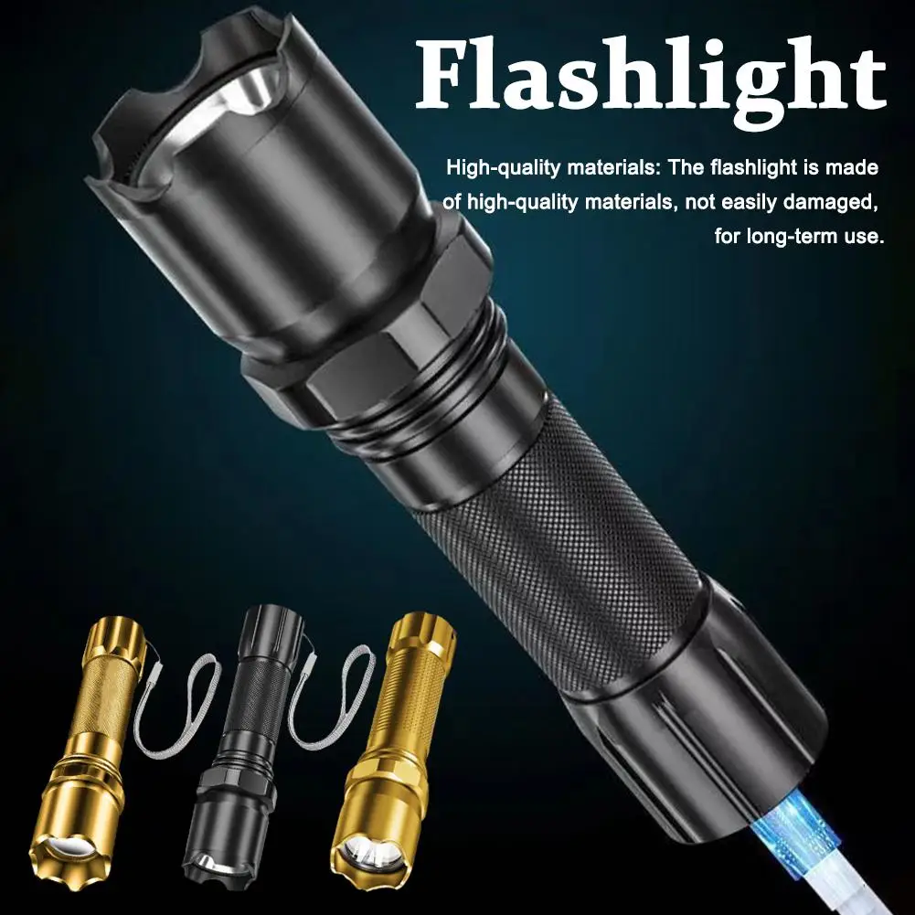 Strong Light USB Charging Ultra Bright Long-range Small Flashlight Mini Portable Multifunctional Household Flashlight