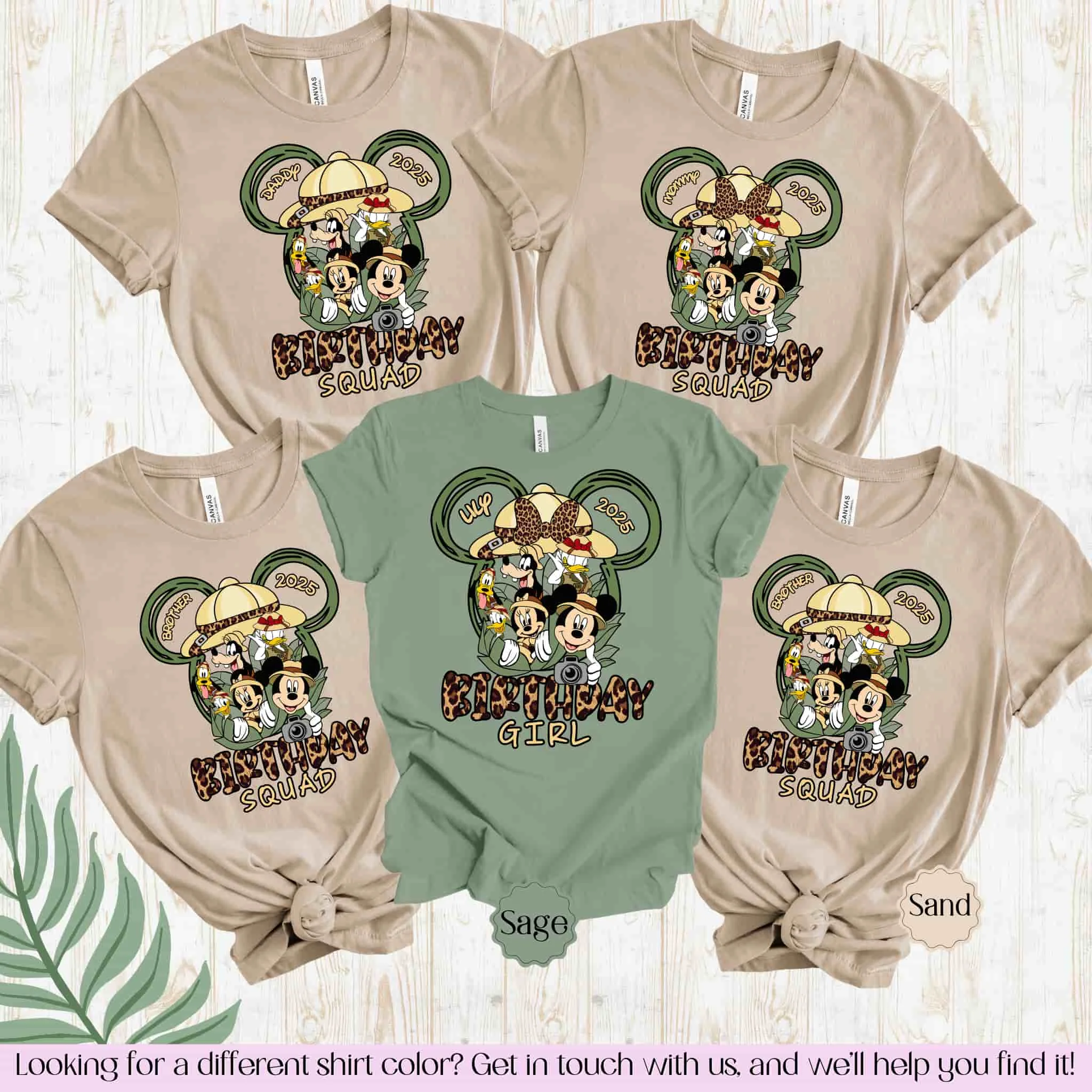 

Детская футболка с анимационным рисунком Микки Мауса из серии "Королевство дикой природы", подходит для девочек, футболки с короткими рукавами для семейных комплектов одежды.