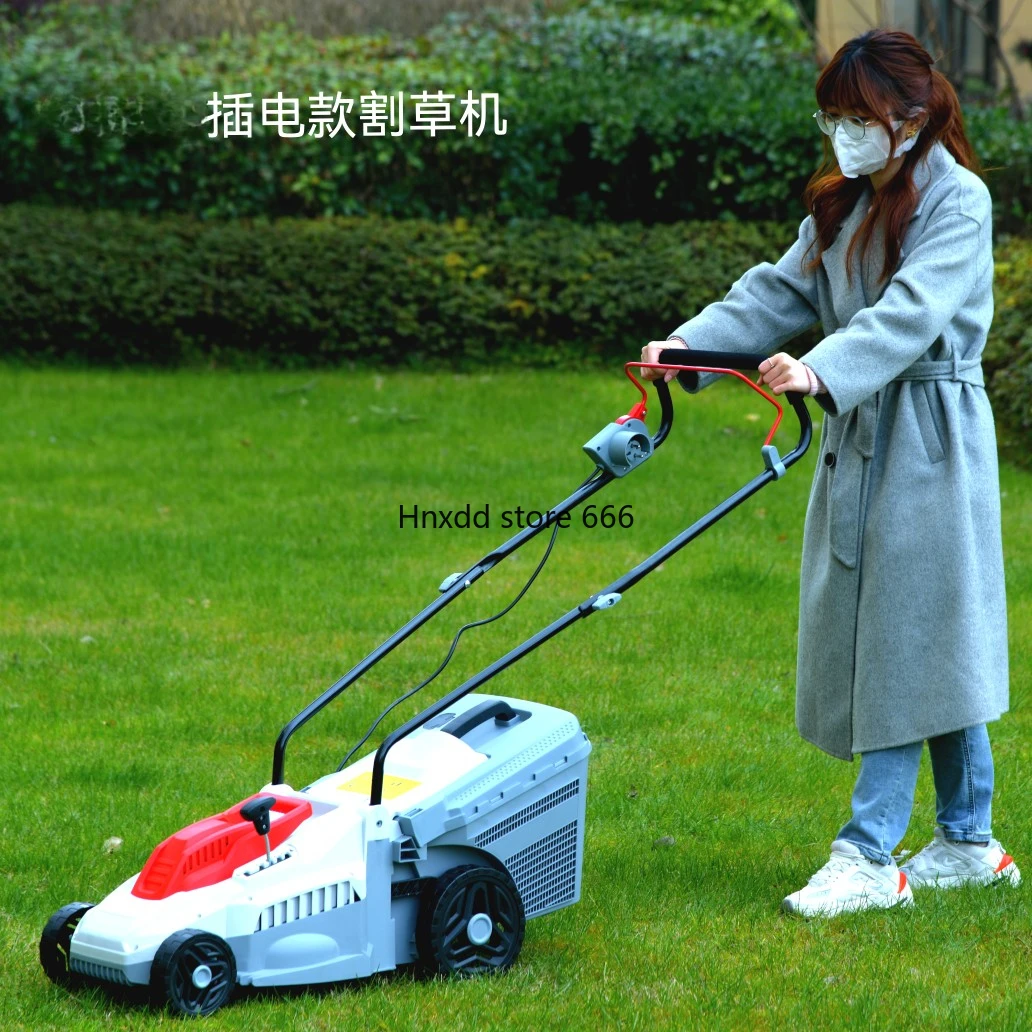 Small plug-in high-power hand-push lawn mower weeding artifact