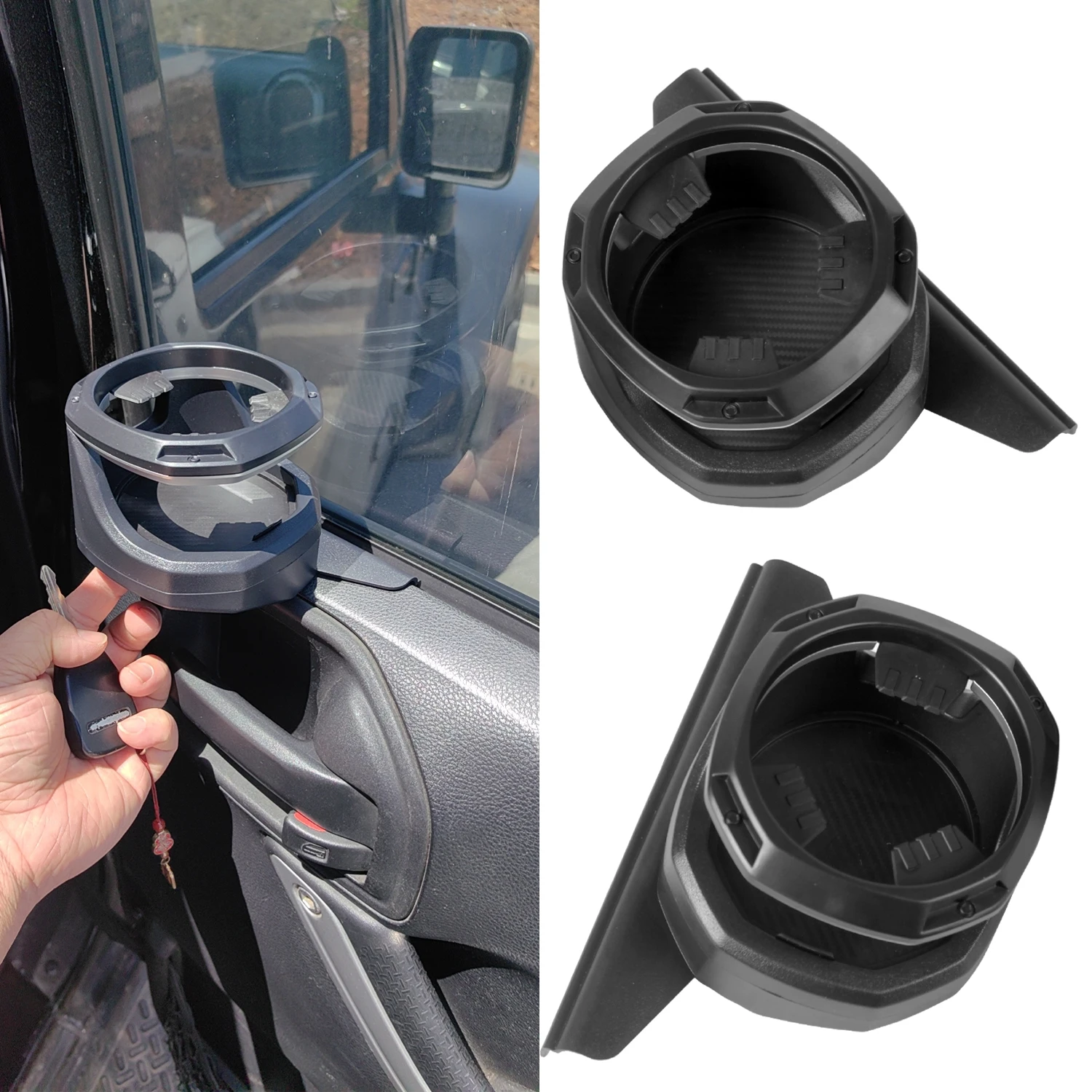 Car Window Cup Holder for Jeep Wrangler JK 2011-2018 Door Insert Bottle Stand