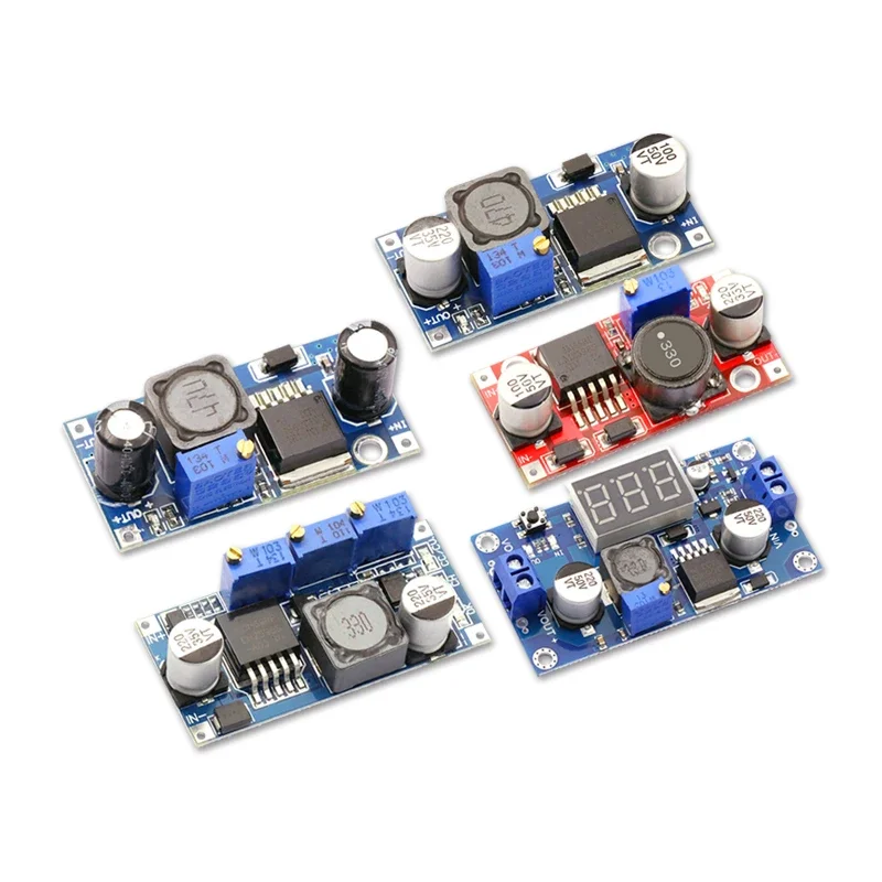 1 peça lm2596s DC-DC ajustável step-down módulo de fonte de alimentação regulada DC-DC placa de alimentação lm2596 3a 5a 75w 24v a 12/5v