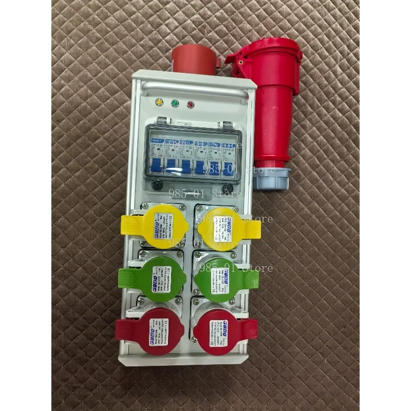 6-Way Electrical Box 16A Socket Box Portable Large Screen LED Screen Power Box Controller Stage Distribution Box