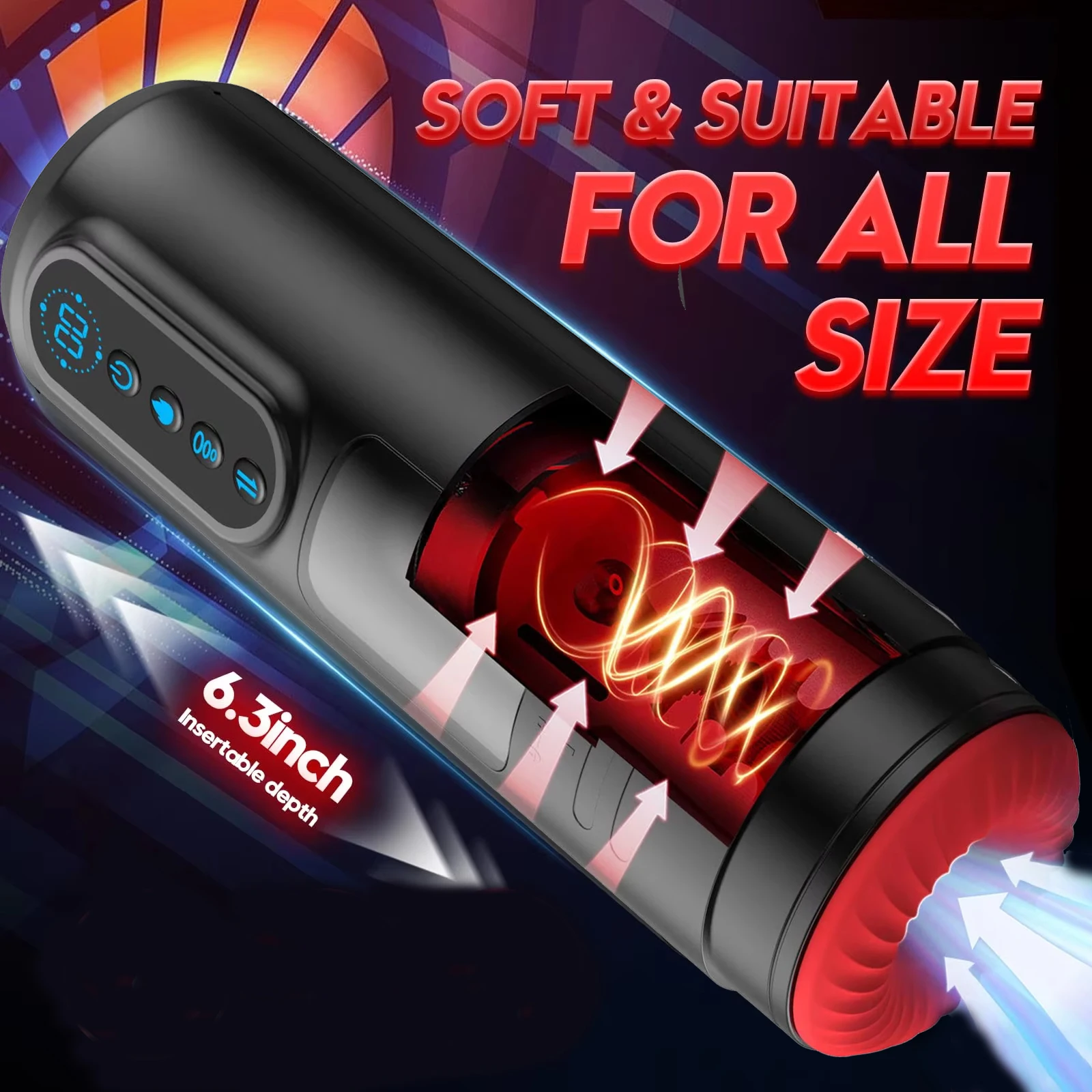 LCD Automatic Sucking Male Masturbator 9 Thrusting Vibration Blowjob Machine Heating Pussy Penis Pump Masturbation Cup Sex Toys - Image 5